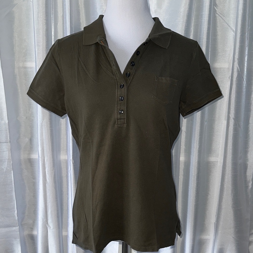 Gap Classic Polo Shirt Sz L/ Olive Green